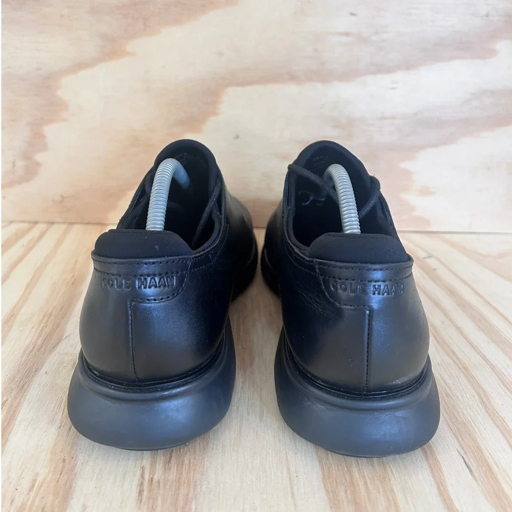 Cole Haan Black Perforated Leather Oxfords